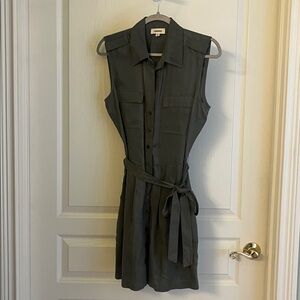 L'AGENCE Olive Green short dress